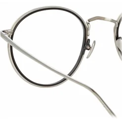 Linda Farrow - Comer Oval Optical Glasses in White Gold - LFL1190C3OPT - Linda Farrow Eyewear - Avvenice