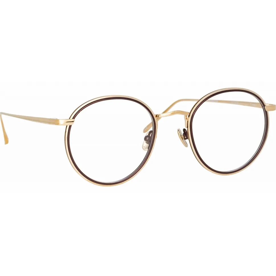 Linda Farrow - Comer Oval Optical Glasses in Light Gold - LFL1190C2OPT - Linda Farrow Eyewear - Avvenice