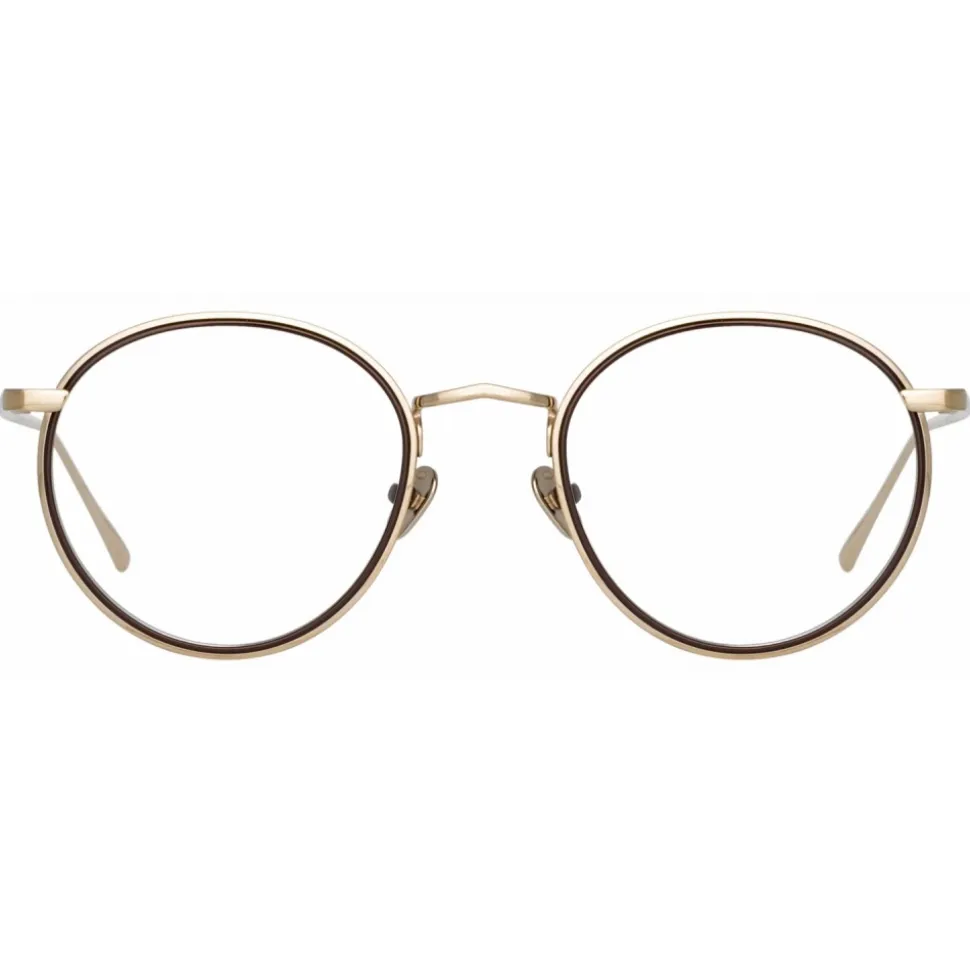 Linda Farrow - Comer Oval Optical Glasses in Light Gold - LFL1190C2OPT - Linda Farrow Eyewear - Avvenice