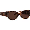 Linda Farrow - Connie Cat Eye Sunglasses in Tortoiseshell - LFL1425C2SUN - Linda Farrow Eyewear - Avvenice