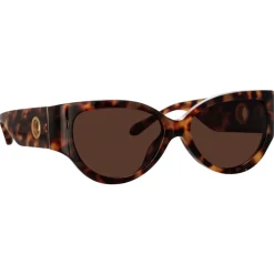 Linda Farrow - Connie Cat Eye Sunglasses in Tortoiseshell - LFL1425C2SUN - Linda Farrow Eyewear - Avvenice