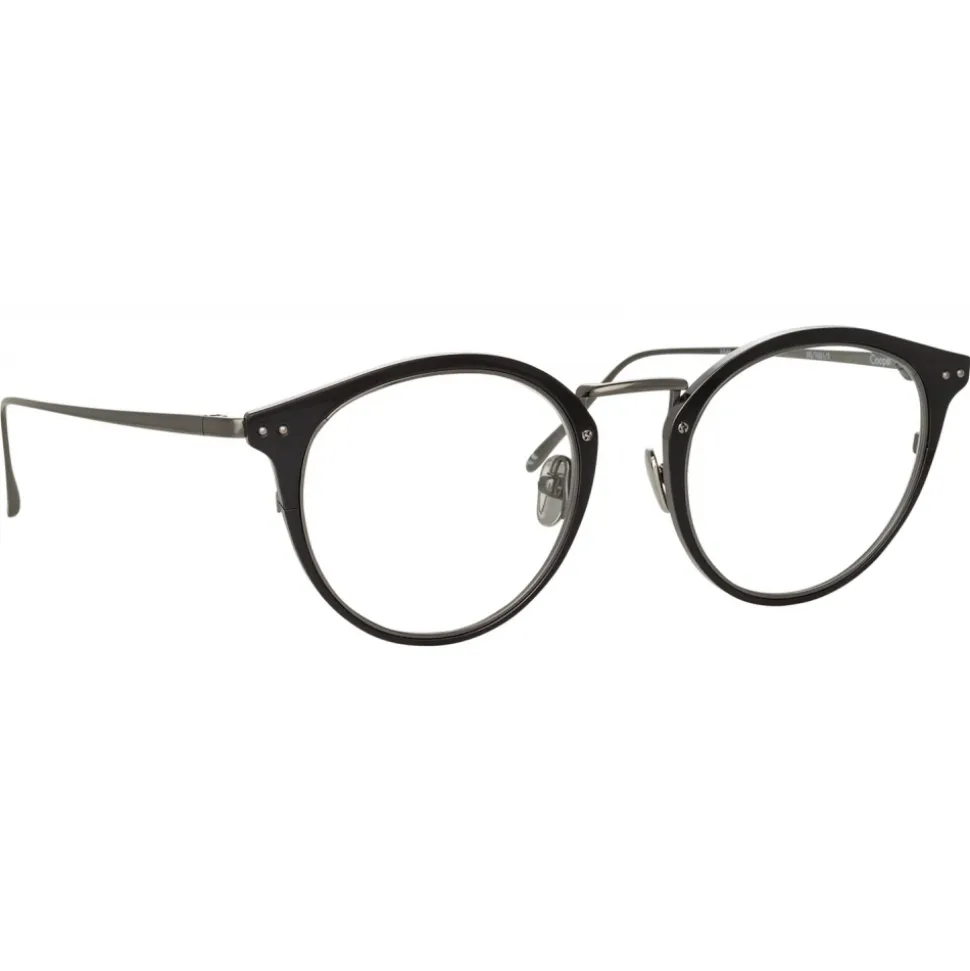 Linda Farrow - Cooper Oval Optical Glasses in Black Nickel (C5) - LFL1051C5OPT - Linda Farrow Eyewear - Avvenice