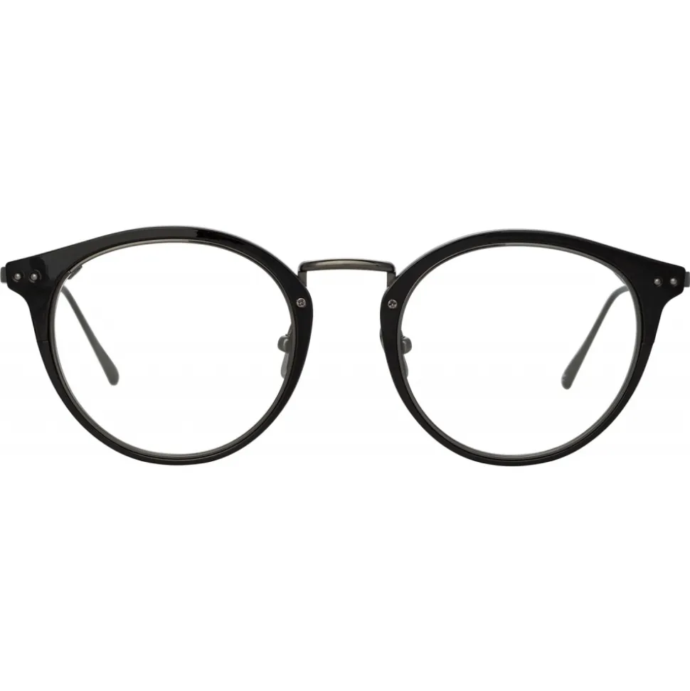 Linda Farrow - Cooper Oval Optical Glasses in Black Nickel (C5) - LFL1051C5OPT - Linda Farrow Eyewear - Avvenice