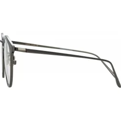 Linda Farrow - Cooper Oval Optical Glasses in Black Nickel (C5) - LFL1051C5OPT - Linda Farrow Eyewear - Avvenice