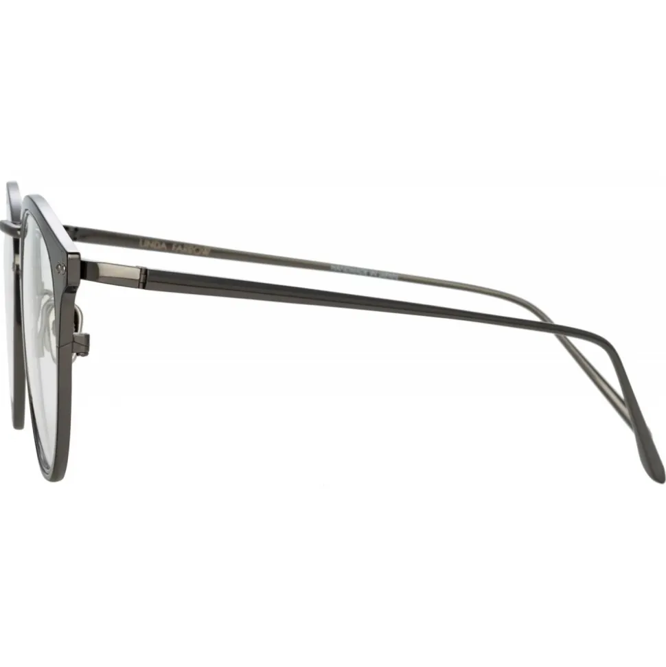 Linda Farrow - Cooper Oval Optical Glasses in Black Nickel (C5) - LFL1051C5OPT - Linda Farrow Eyewear - Avvenice