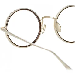 Linda Farrow - Cortina Oval Optical Glasses in Light Gold - LFL1388C2OPT - Linda Farrow Eyewear - Avvenice