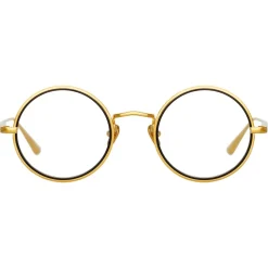 Linda Farrow - Cortina Oval Optical Glasses in Yellow Gold - LFL1388C1OPT - Linda Farrow Eyewear - Avvenice