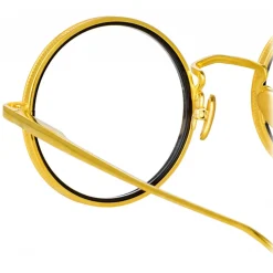 Linda Farrow - Cortina Oval Optical Glasses in Yellow Gold - LFL1388C1OPT - Linda Farrow Eyewear - Avvenice