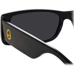 Linda Farrow - Dania Rectangular Sunglasses in Black - LFL1201C1SUN - Linda Farrow Eyewear - Avvenice