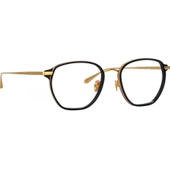 Linda Farrow - Danilo Angular Optical Glasses in Yellow Gold - LFL1246C1OPT - Linda Farrow Eyewear - Avvenice