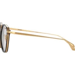 Linda Farrow - Danilo Angular Optical Glasses in Yellow Gold - LFL1246C1OPT - Linda Farrow Eyewear - Avvenice