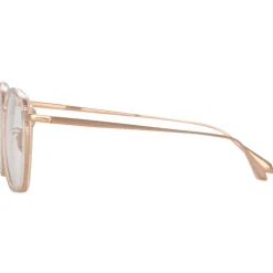 Linda Farrow - Danilo Angular Optical Glasses in Rose Gold - LFL1246C3OPT - Linda Farrow Eyewear - Avvenice