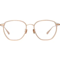 Linda Farrow - Danilo Angular Optical Glasses in Rose Gold - LFL1246C3OPT - Linda Farrow Eyewear - Avvenice