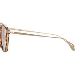 Linda Farrow - Danilo Angular Optical Glasses in Light Gold - LFL1246C2OPT - Linda Farrow Eyewear - Avvenice