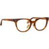 Linda Farrow - Delphine Cat Eye Optical Glasses in Horn - LFL1323C3OPT - Linda Farrow Eyewear - Avvenice