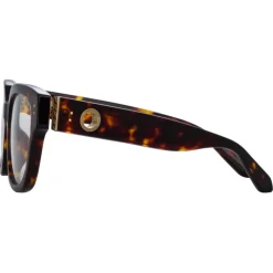 Linda Farrow - Deni D-Frame Optical Glasses in Tortoiseshell - LFL1243C5OPT - Linda Farrow Eyewear - Avvenice