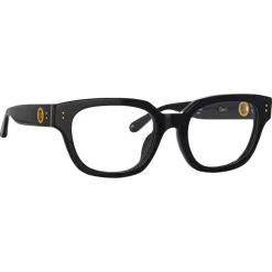 Linda Farrow - Deni D-Frame Optical Glasses in Black - LFL1243C4OPT - Linda Farrow Eyewear - Avvenice