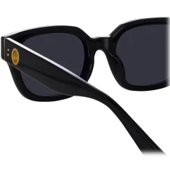 Linda Farrow - Deni D-Frame Sunglasses in Black - LFL1243C1SUN - Linda Farrow Eyewear - Avvenice