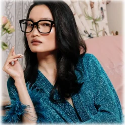 Linda Farrow - Desiree D-Frame Optical Glasses in Black - LFL1322C1OPT - Linda Farrow Eyewear - Avvenice