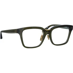 Linda Farrow - Desiree D-Frame Optical Glasses in Green - LFL1322C7OPT - Linda Farrow Eyewear - Avvenice