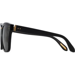 Linda Farrow - Desiree D-Frame Sunglasses in Black - LFL1322C4SUN - Linda Farrow Eyewear - Avvenice
