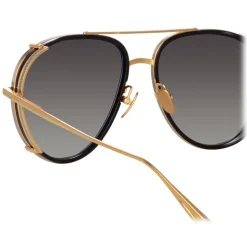 Linda Farrow - Dimitri Aviator Sunglasses in Matt Nickel - LFL1362C1SUN - Linda Farrow Eyewear - Avvenice