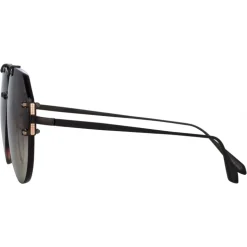 Linda Farrow - Duit Aviator Sunglasses in Black - LFL1266C1SUN - Linda Farrow Eyewear - Avvenice