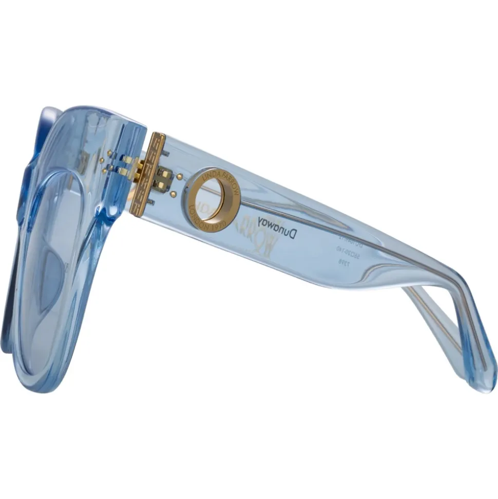 Linda Farrow - Dunaway Oversized Sunglasses in Blue - LFL1049C12SUN - Linda Farrow Eyewear - Avvenice