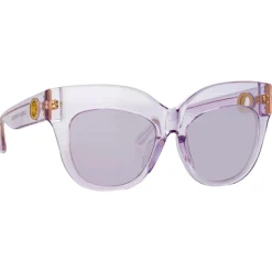 Linda Farrow - Dunaway Oversized Sunglasses in Lilac - LFL1049C13SUN - Linda Farrow Eyewear - Avvenice