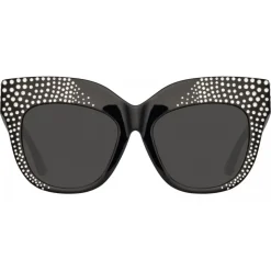Linda Farrow - Dunaway Oversized Sunglasses in Black Crystals - LFL1049C16SUN - Linda Farrow Eyewear - Avvenice