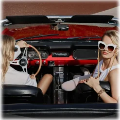 Linda Farrow - Dunaway Oversized Sunglasses in White - LFL1049C17SUN - Linda Farrow Eyewear - Avvenice