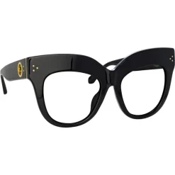 Linda Farrow - Dunaway Oversized Optical Glasses in Black - LFLC1049C14OPT - Linda Farrow Eyewear - Avvenice