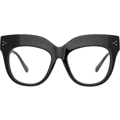 Linda Farrow - Dunaway Oversized Optical Glasses in Black - LFLC1049C14OPT - Linda Farrow Eyewear - Avvenice