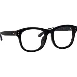 Linda Farrow - Edson D-Frame Optical Glasses in Black - LFL1385C1OPT - Linda Farrow Eyewear - Avvenice