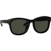 Linda Farrow - Edson D-Frame Sunglasses in Black and Nickel - LFL1385C6SUN - Linda Farrow Eyewear - Avvenice