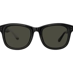 Linda Farrow - Edson D-Frame Sunglasses in Black and Nickel - LFL1385C6SUN - Linda Farrow Eyewear - Avvenice