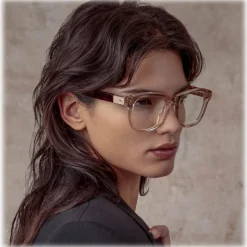 Linda Farrow - Edson Optical D-Frame in Ash - LFL1385C4SUN - Linda Farrow Eyewear - Avvenice