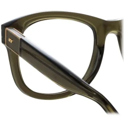 Linda Farrow - Edson Optical D-Frame in Translucent Green - LFL1385C9OPT - Linda Farrow Eyewear - Avvenice