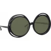 Linda Farrow - Ellen Round Sunglasses in Black - LFL1172C1SUN - Linda Farrow Eyewear - Avvenice