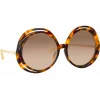 Linda Farrow - Ellen Round Sunglasses in Tortoiseshell - LFL1172C2SUN - Linda Farrow Eyewear - Avvenice