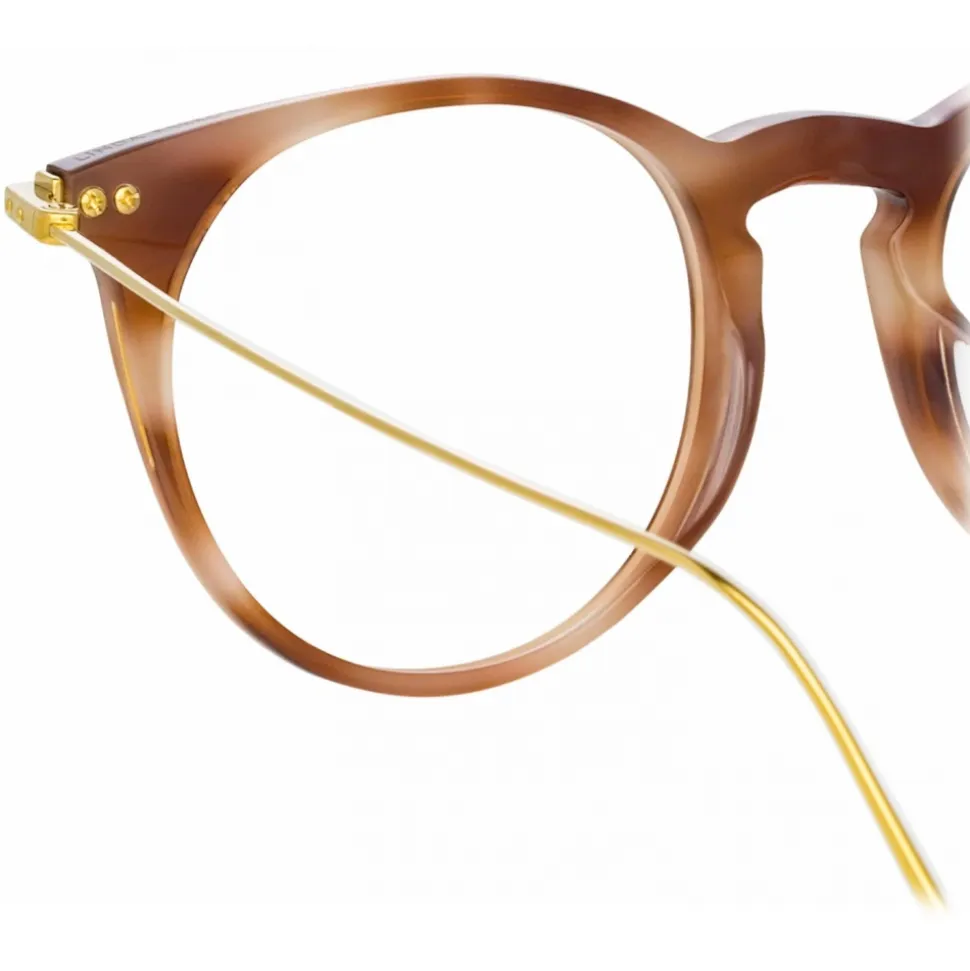 Linda Farrow - Ellis A Oval Optical Glasses in Brown - LF54AC4OPT - Linda Farrow Eyewear - Avvenice