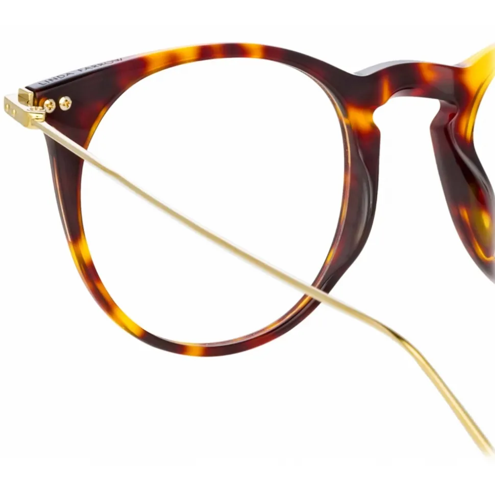 Linda Farrow - Ellis A Oval Optical Glasses in Tortoiseshell - LF54AC2OPT - Linda Farrow Eyewear - Avvenice
