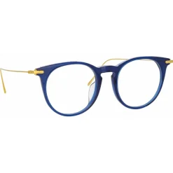 Linda Farrow - Ellis A Oval Optical Glasses in Navy - LF54AC3OPT - Linda Farrow Eyewear - Avvenice