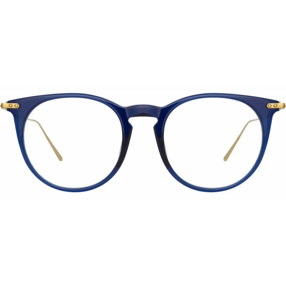 Linda Farrow - Ellis A Oval Optical Glasses in Navy - LF54AC3OPT - Linda Farrow Eyewear - Avvenice
