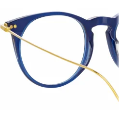 Linda Farrow - Ellis A Oval Optical Glasses in Navy - LF54AC3OPT - Linda Farrow Eyewear - Avvenice