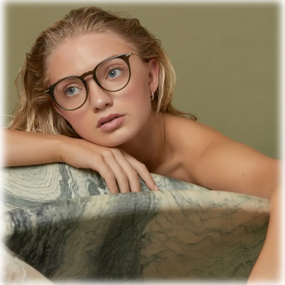 Linda Farrow - Ellis A Oval Optical Glasses in Navy - LF54AC3OPT - Linda Farrow Eyewear - Avvenice
