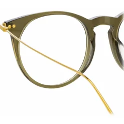 Linda Farrow - Ellis A Oval Optical Glasses in Green - LF54AC5OPT - Linda Farrow Eyewear - Avvenice
