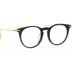 Linda Farrow - Ellis A Oval Optical Glasses in Black - LF54AC1OPT - Linda Farrow Eyewear - Avvenice