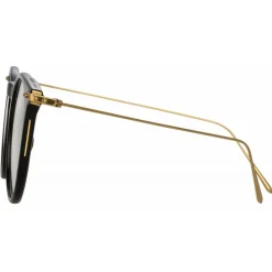 Linda Farrow - Ellis A Oval Optical Glasses in Black - LF54AC1OPT - Linda Farrow Eyewear - Avvenice