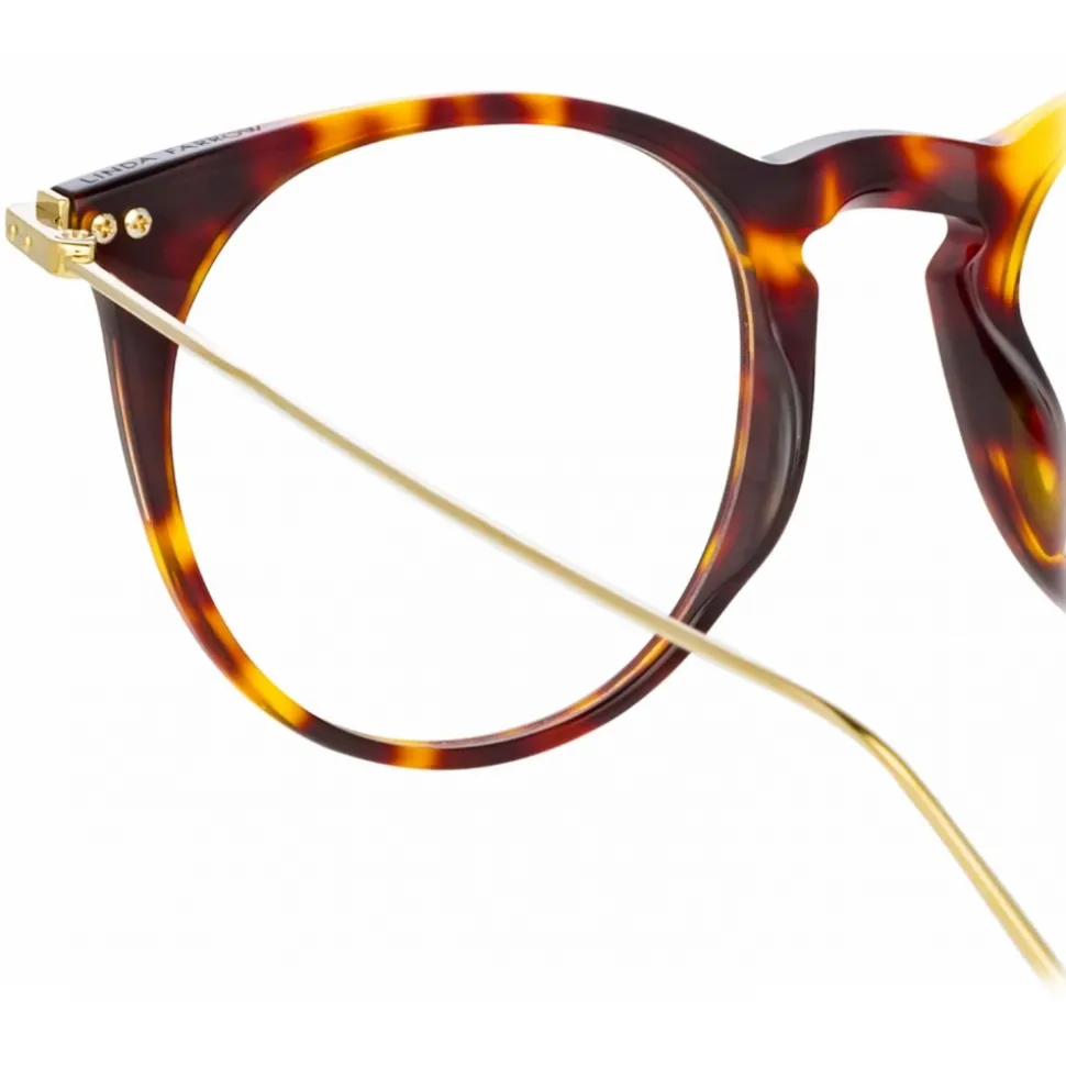 Linda Farrow - Ellis Oval Optical Glasses in Tortoiseshell - LF54C2OPT - Linda Farrow Eyewear - Avvenice